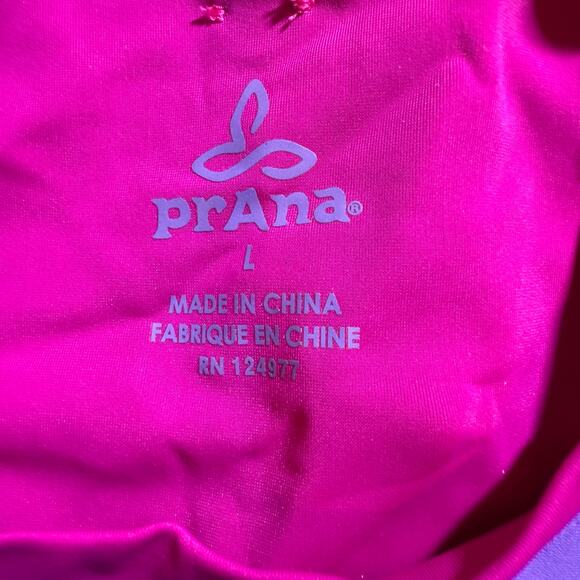 prAna Women's Lorelei Long Sleeve Sun Top Rash Guard Pink and Purple - Large - Picture 7 of 9